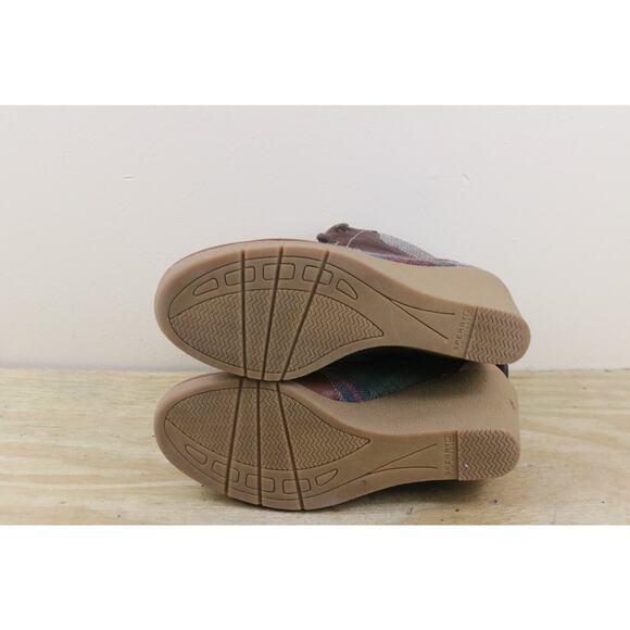 Sperry Top Sider 8M Brown Leather BAILEY Wedge Ankle Boots Shoes - Picture 8 of 8